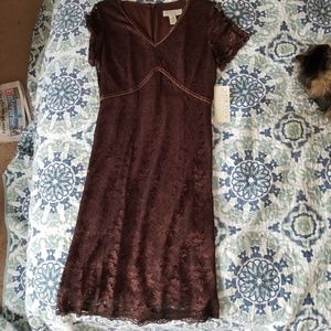Brown lace dress